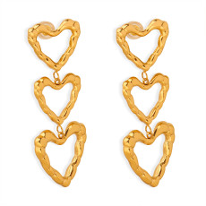 Stainless steel love earrings