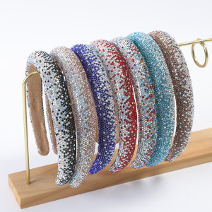 Baroque sponge full diamond  headband hair accessories