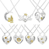Mother's Day Bee Dolphin Sunflower Pendant Mom Crown Mother's Daughter Gift Necklace