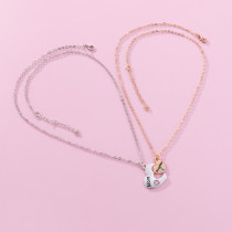 Mother's Day necklace love splicing parent-child set, simple and elegant gift for mother