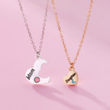 Mother's Day necklace love splicing parent-child set, simple and elegant gift for mother