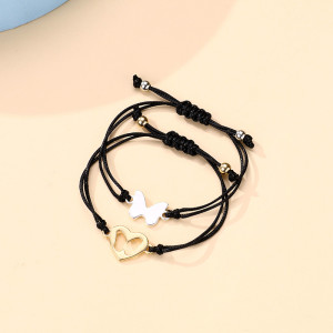 Mother's Day Bracelet Alloy Hollow Butterfly Handmade Card Bracelet