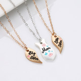 Mother's Day necklace three piece set of love alloy oil drop pendant as a holiday gift for mothers