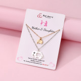 Mother's Day Necklace, Elephant Parent Child Alloy Hollow Necklace Set, Mother's Day Gift
