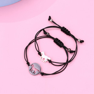 Hollow Unicorn Parent Child Bracelet Set Mother's Day Gift