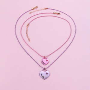 Mother's Day Parent Child Set Necklace Love Spray Painting Letter Necklace Gifts Mom