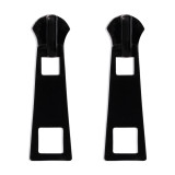 Creative and minimalist zipper colored metal earrings