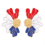 Alloy floral pattern earrings