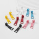 Creative and minimalist zipper colored metal earrings