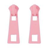 Creative and minimalist zipper colored metal earrings