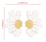 Alloy floral pattern earrings