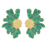 Alloy floral pattern earrings