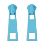 Creative and minimalist zipper colored metal earrings