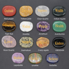Power Stone love faith Inscription Natural Crystal Agate