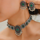 Water Diamond Jewel Earring Necklace Set