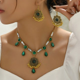 Water Diamond Jewel Earring Necklace Set