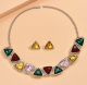 Water Diamond Jewel Earring Necklace Set