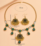 Water Diamond Jewel Earring Necklace Set