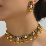 Water Diamond Jewel Earring Necklace Set