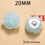 20MM flower Resin snap button charms