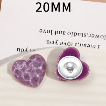 20MM LOVE Resin snap button charms