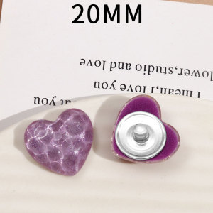 20MM LOVE Resin snap button charms