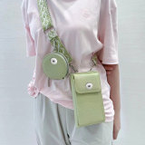 Crossbody bag, leather shoulder bag, trendy mobile phone bag, minimalist mother and child bag fit 20MM  Snaps button jewelry wholesale