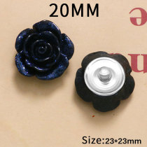 20MM flower Resin snap button charms