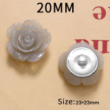 20MM flower Resin snap button charms