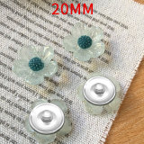 20MM flower Resin snap button charms