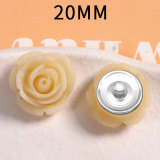 20MM flower Resin snap button charms