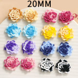 20MM flower Resin snap button charms