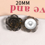 20MM flower Resin snap button charms