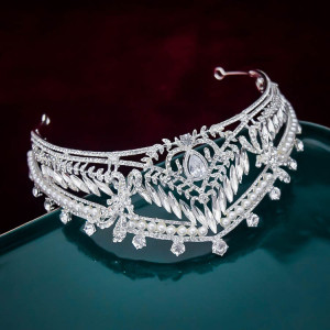 Alloy Crystal Crown Wedding Ball Party Bridal Crown