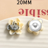 20MM flower Resin snap button charms