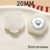 20MM flower Resin snap button charms