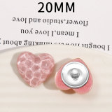 20MM LOVE Resin snap button charms
