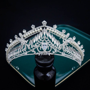 Alloy Crystal Crown Wedding Ball Party Bridal Crown