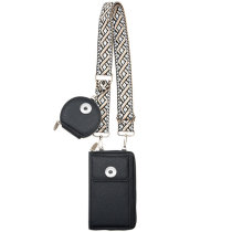 Crossbody bag, leather shoulder bag, trendy mobile phone bag, minimalist mother and child bag fit 20MM  Snaps button jewelry wholesale