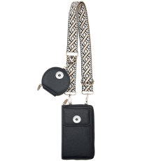 Crossbody bag, leather shoulder bag, trendy mobile phone bag, minimalist mother and child bag fit 20MM  Snaps button jewelry wholesale