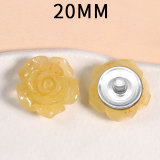 20MM flower Resin snap button charms
