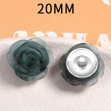 20MM flower Resin snap button charms