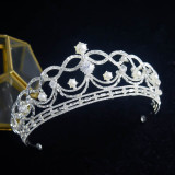 Alloy Crystal Crown Wedding Ball Party Bridal Crown