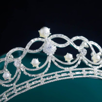 Alloy Crystal Crown Wedding Ball Party Bridal Crown