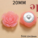 20MM flower Resin snap button charms
