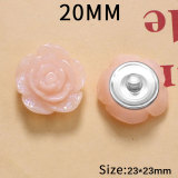 20MM flower Resin snap button charms