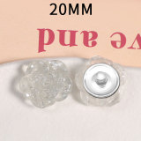 20MM flower Resin snap button charms