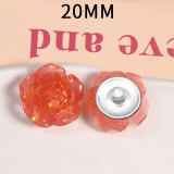 20MM flower Resin snap button charms