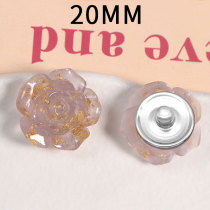 20MM flower Resin snap button charms