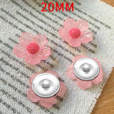 20MM flower Resin snap button charms